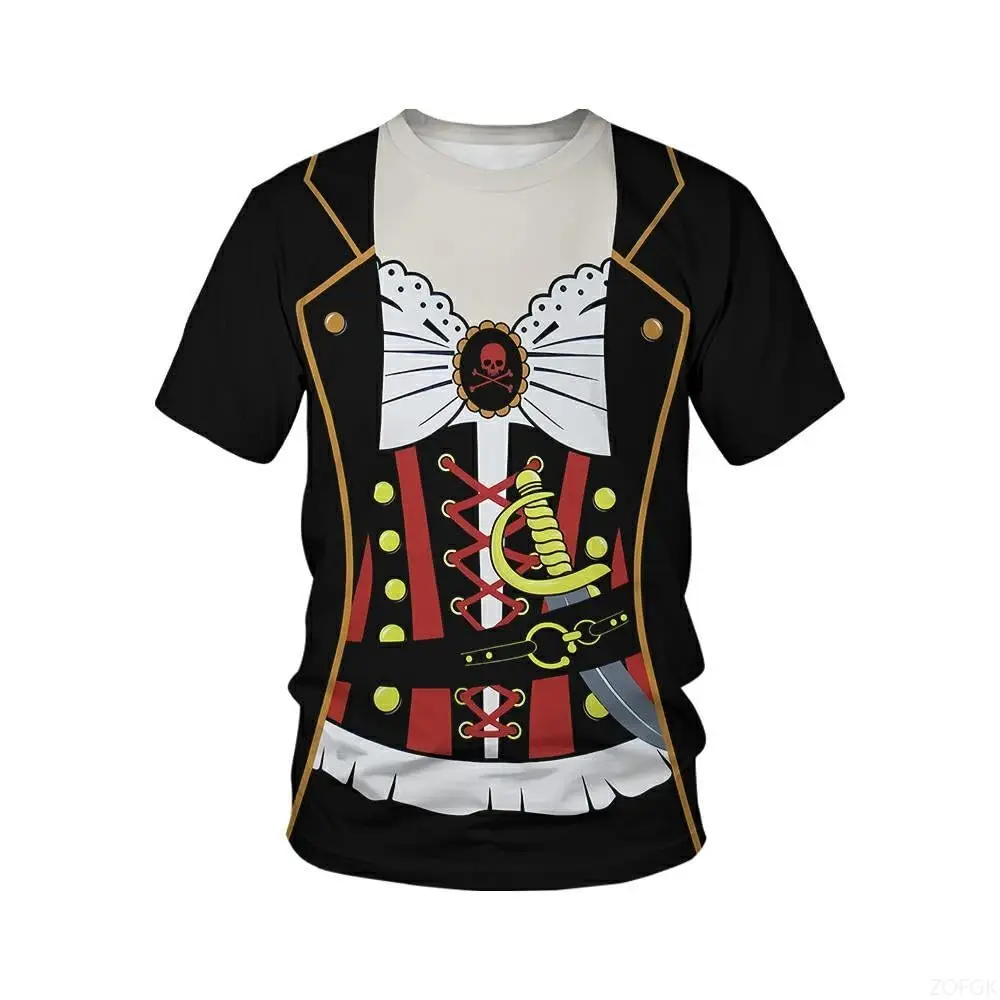 Costume da uomo stampato in 3D T-shirt divertenti Grafica novità Manica corta T-shirt casual Girocollo estivo Maglietta oversize Foe Men