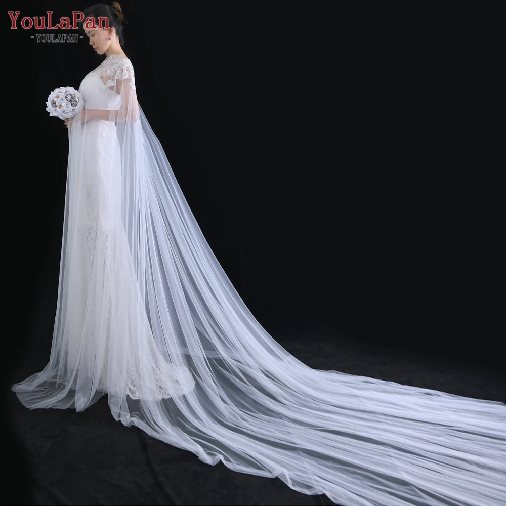 YouLaPan-G25 Bridal Veil, Jacket casamento, Catedral Comprimento, 3m Long, DIY Trem, elegante Véu, Bolero, Luxo