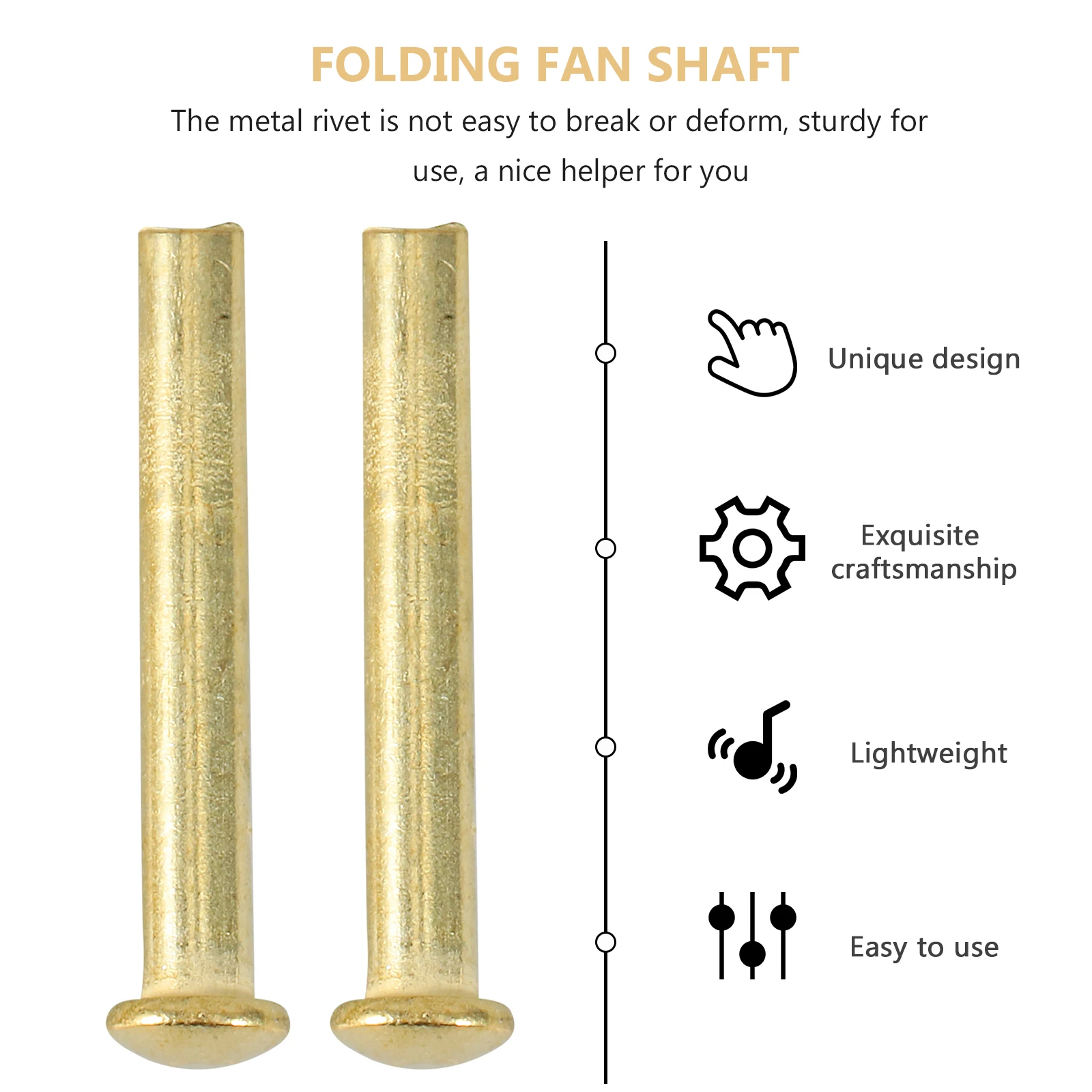 

2 Sets Folding Shaft Rivets Nuts Hand Repairing Fasteners Nails Fan Studs Fan Parts Stainless Steel Diy Wooden Fans Easy Install