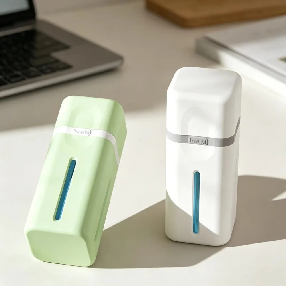 4-in-1 Reise-Nachfüllflaschen, wiederverwendbare, auslaufsichere Lotions-Squeeze-Flaschen, abnehmbar, platzsparend, geteilte Flasche für die Duschnutzung – Detail 3