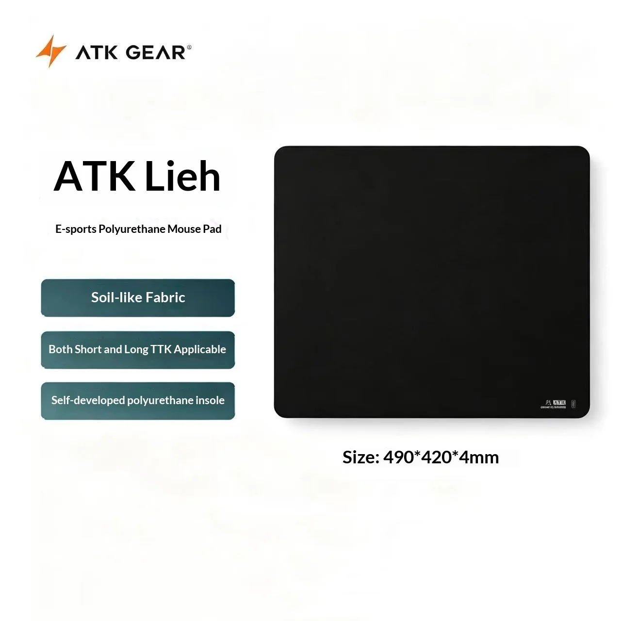 Genuine ATK GEAR Lie Series Large Gaming Mouse Pad Soil Like Polyurethane 4Mm Xsoft  Stitched Edges For Esports Office Mousepads