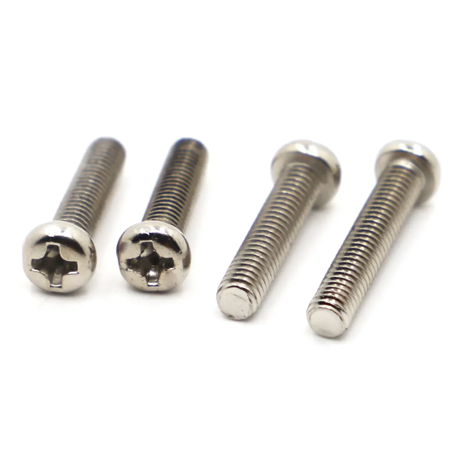 GB818 Standard Cross Phillips Pan Head Screws Nickel Plated Micro Bolts M1 M1.2 M1.4 M1.6 M2 M2.5 M3 M4 3-50mm Hardware Parts