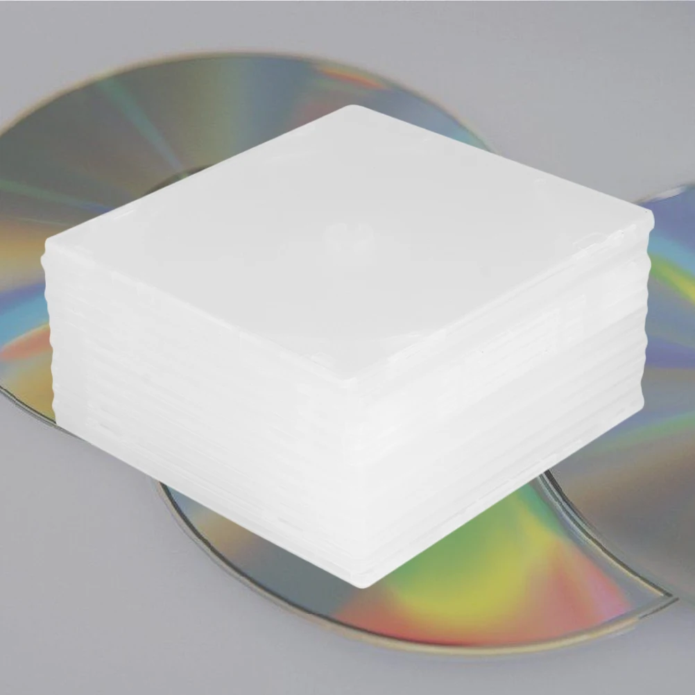 

25 pcs CD Box Large Capacity Portable DVD Holder Media Storage Case Premium ABS Material Transparent Design Safe Protection