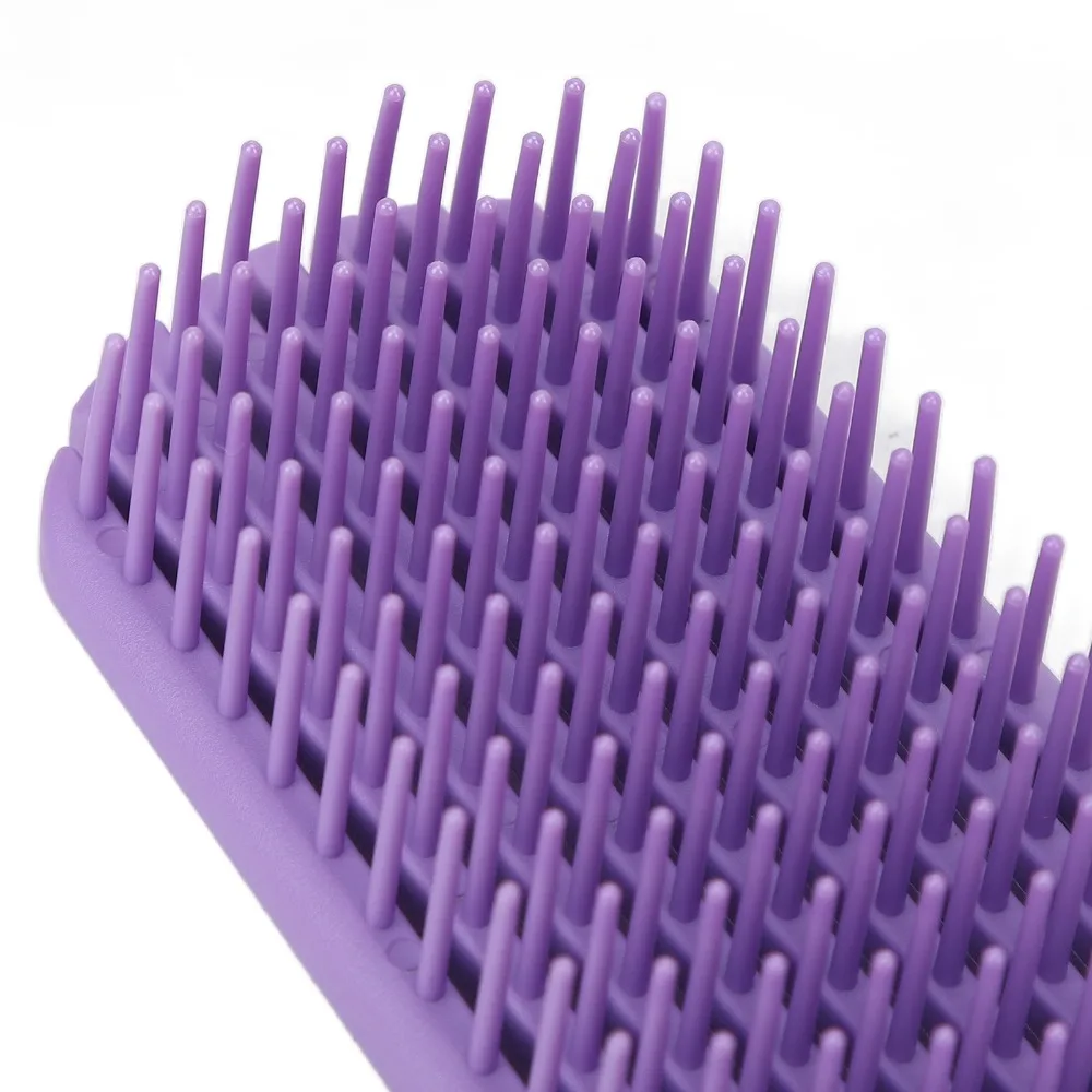 3pcs Rounded Tips Detangling Hair Brush Purple TPEE Hair Detangler Comb Detangling Nine Claw Comb Massage Hair Brush