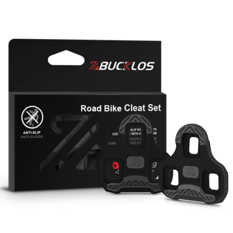 BUCKLOS Fahrrad-Selbstverriegelungs-Pedalschuhe für LOOK KEO Professionelle Rennrad-Pedale Schuhklemmen 0/4,5/9 Grad Float Cleats