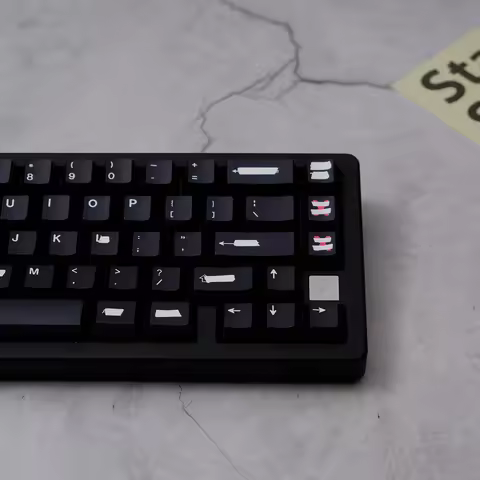 150 Keys Black Revision Keycap Cherry Profile Dye-Sublimated Anime Keycaps for Mx Cherry Switch Custom Mechanical Keyboard Caps
