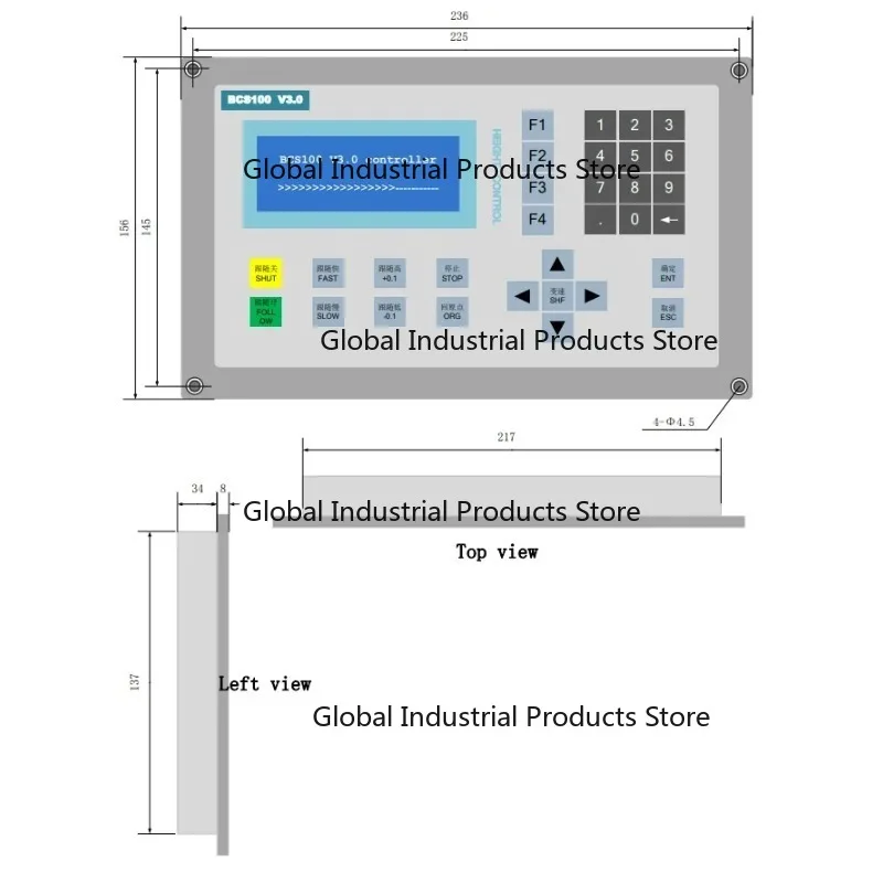 BCS100 Capacitive Height Controller FSCUT Cutting Control System for Cutting Machine