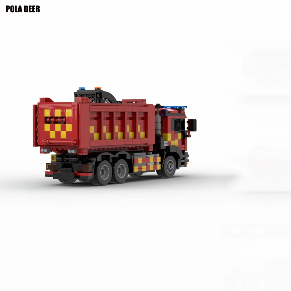 Poladeer-décennie s de construction assemblés pour garçon, modèle de jouets, cadeau de vacances, London Fire Brigade, Prime Mover, Bobcat, design créatif, 972 pièces