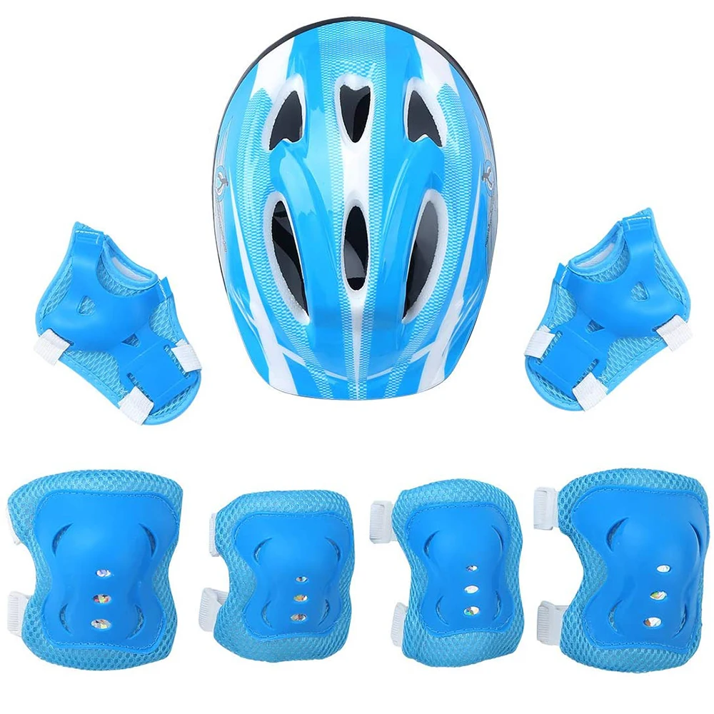 Ensemble d\'équipement de protection Rollerblading pour enfants, protège-casque, genouillères, coudières, poignets, garçons, filles, vélo, planche à