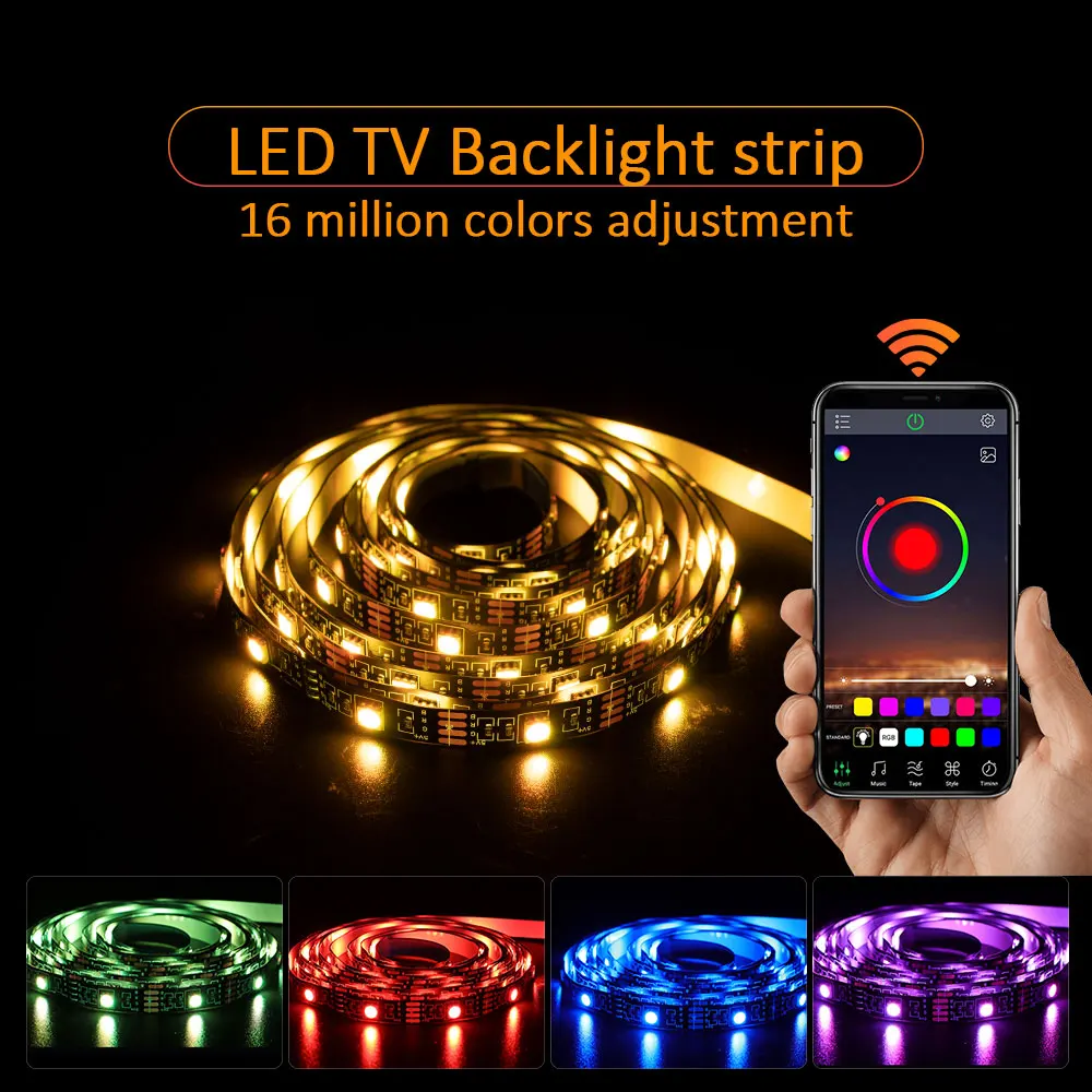 STTL Hot Selling Backlight for TV 5V RGB Tape Lamp for TV Background Decoration LED Strip Light