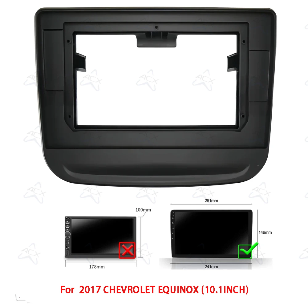 10.1INCH Car Radio Fascias For 2017 CHEVROLET EQUINOX Android Stereo Frame Panel With Cable canbus Decoding