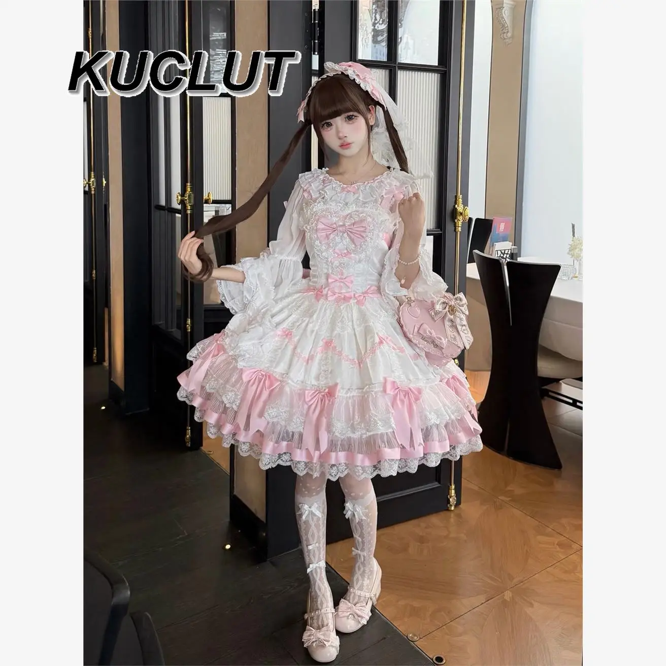 Moda vestido de baile vestidos curtos para mulheres estilo lolita design original nova menina bonito e doce jsk cinta vestido femme verão