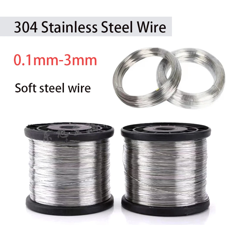 0.1mm-3mm 1-10m 304 Stainless Steel Soft Wire Rope Cable Diameter Crane Wire Rope lifting And Hoisting Rope