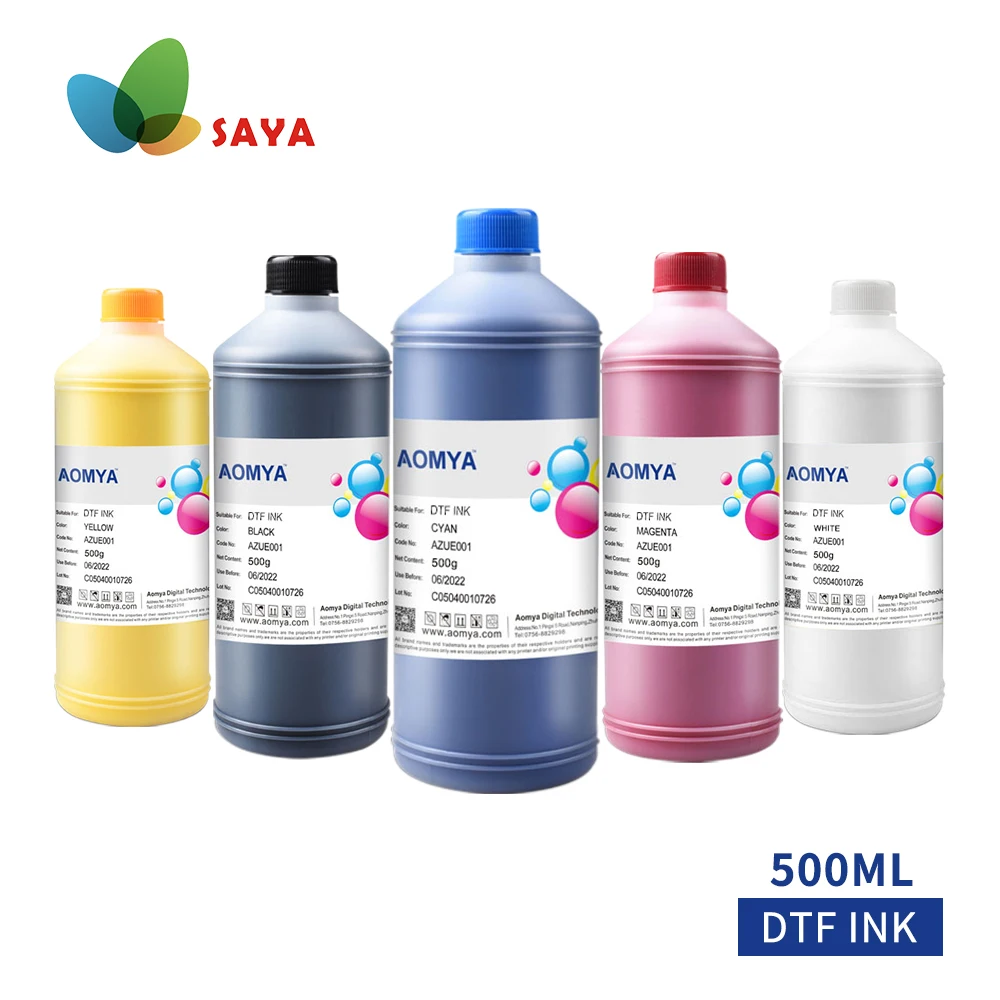 Saya 500ml DTF Ink Direct to Transfer Film Ink For PET Film dtf Printing For Epson DX5 DX7 L805 XP600 I3200 1390 1430 F2000