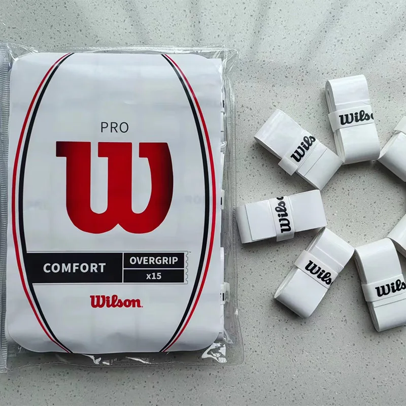 

Теннисная ракетка Wilson Overgrip 15 шт., захват поглощения пота, ручка из искусственной кожи для бадминтона, рукоятка для тенниса