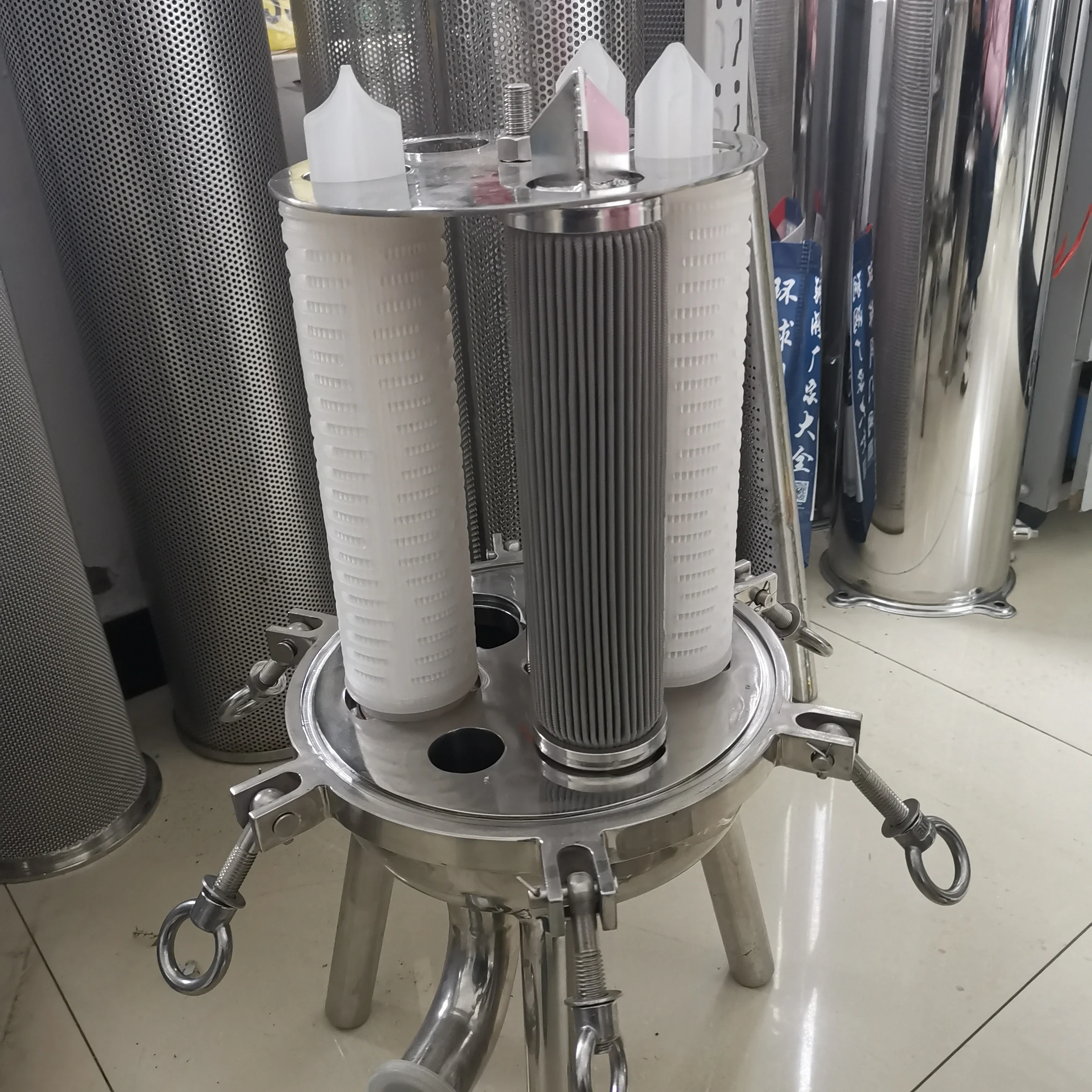 factory food grade stainless steel 304/316 microporous precision cartridge filter industrial filtration equipment