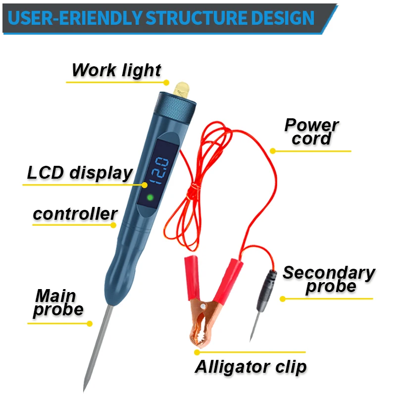 Car Truck Voltage Circuit Tester Auto 4.5V-36V Tools Car Diagnostic Probe Test Pen Light Bulb Electric Measuring Pen Tools Syste