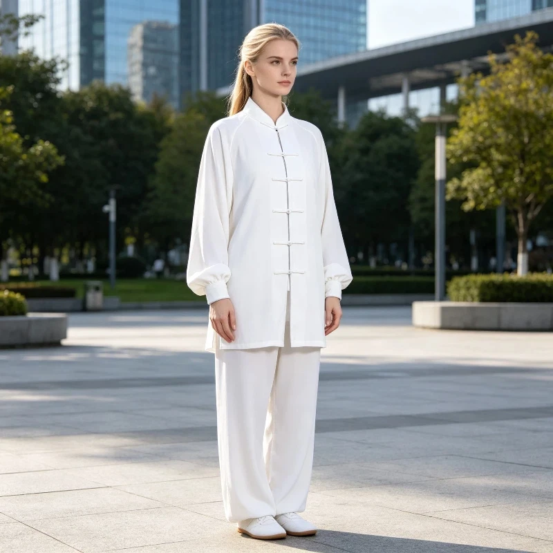 Chinese Modified Tai Chi Uniform for Women & Men, 2025 New Style, Daily Wearable Tai Chi & Baduanjin Practice Outfit