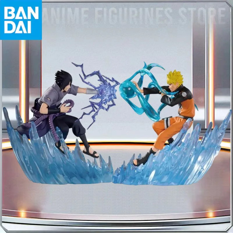 

BANDAI Genuine Shippuden Combination Battle Uzumaki Naruto VS Uchiha Sasuke Anime Action Figures Collectible Model Toy Gift