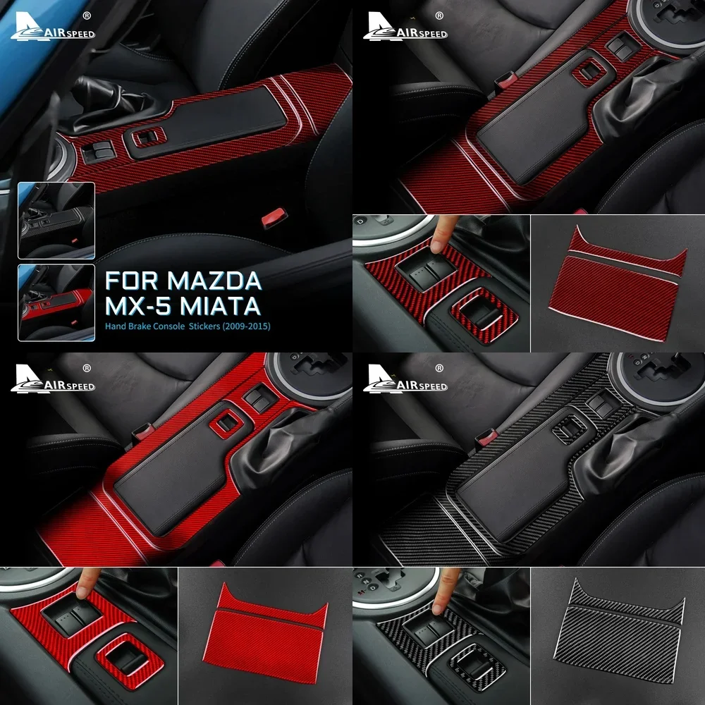 

Мягкая виниловая пленка из углеродного волокна для Mazda MX-5 Miata 2009-2015: наклейка для отделки салона автомобиля, подлокотника и ручного тормоза