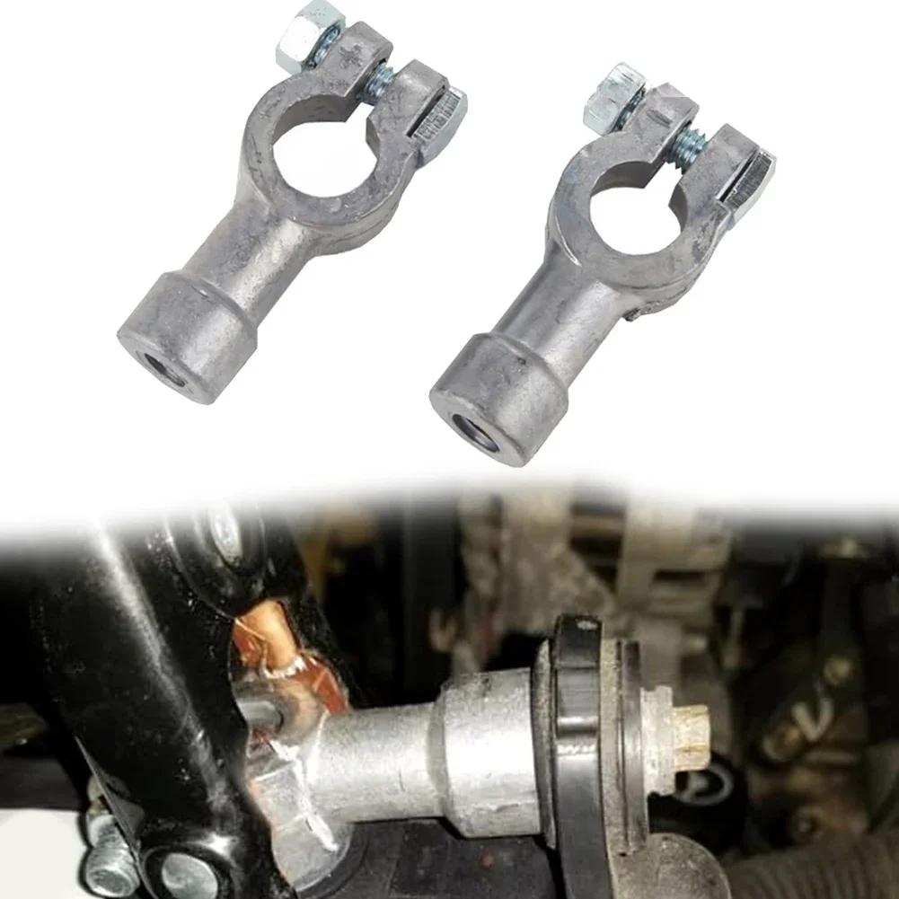 2PCS Battery Post Connector Adapter Set for Transitioning from Top Mount to Side Mount Terminals in Automotive and RV Use