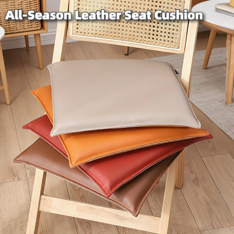 Cat Scratch Leather Chair Cushion High Resilience Sponge Seat Pad Detachable Washable Non Slip Waterproof Chair Mat for Home