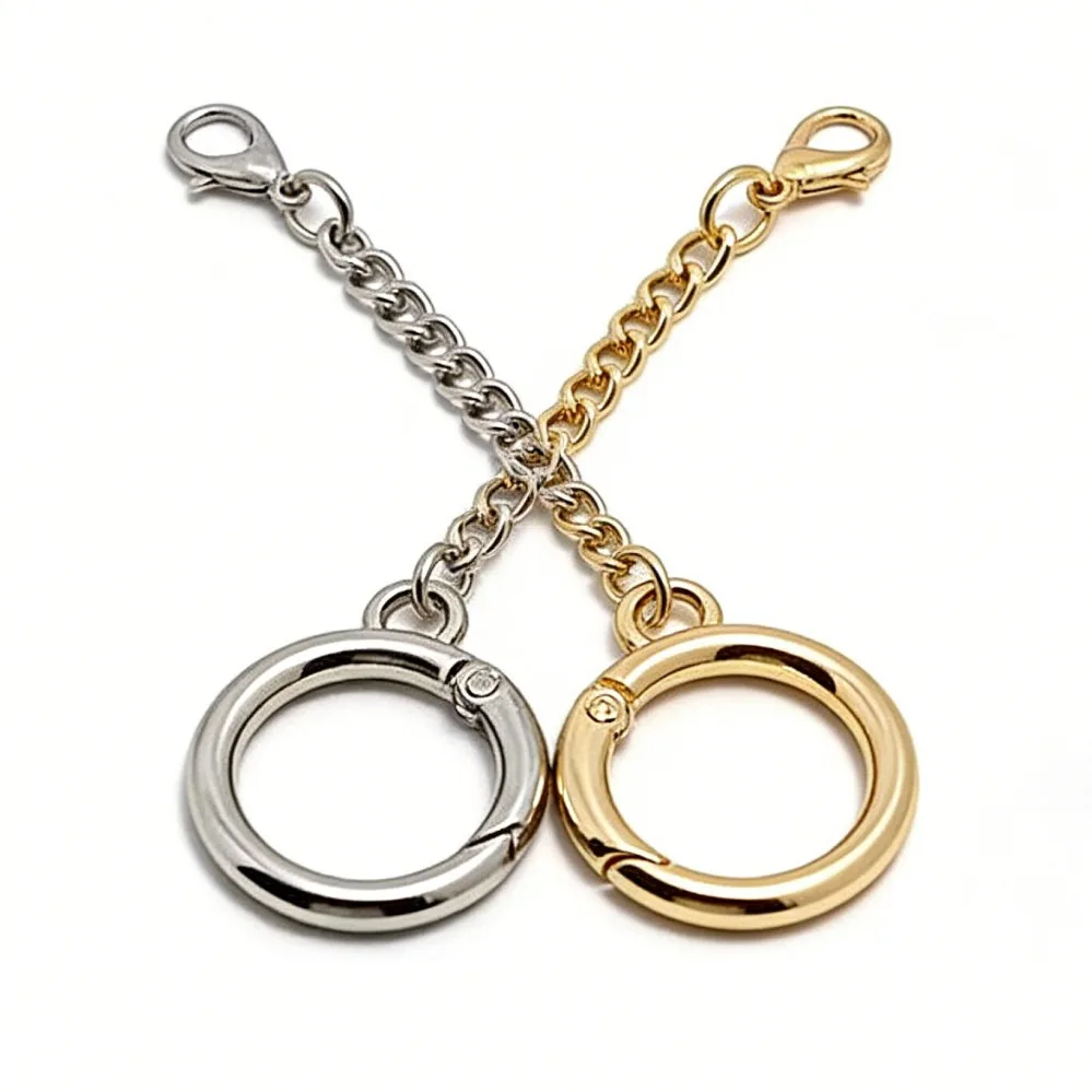 1-6 Pcs 11cm Extension Bag Chain Short Metal Purse Chain Strap Handbag Handle Replacement Chains For Extend Shoulder Bag Strap