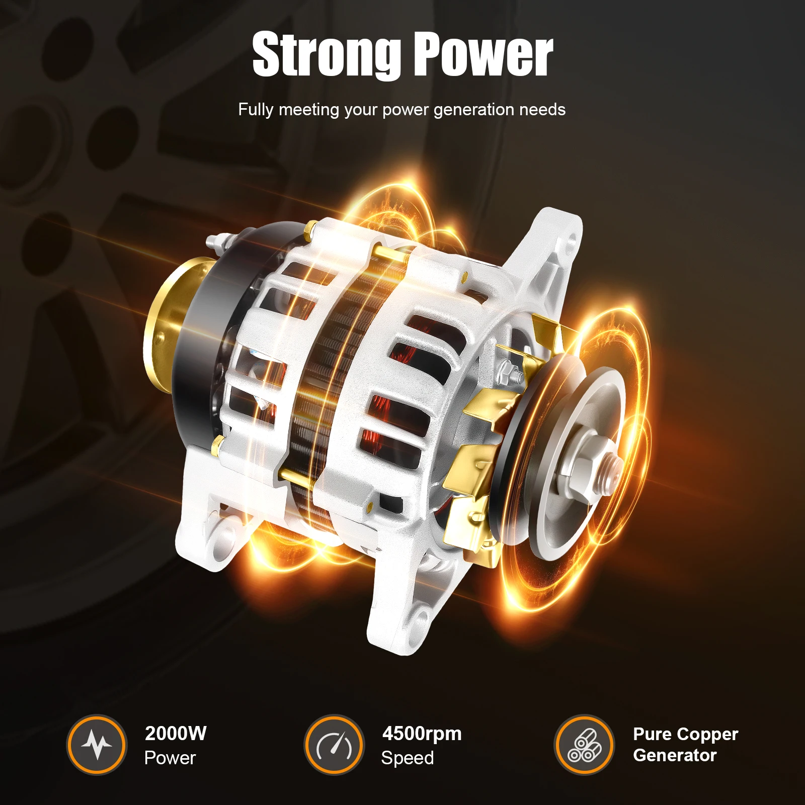 2000W DC 12V Permanent Magnet Generator Brushless Low Rpm Alternator Agriculture for Charging and Lighting Agricultural Vehicles