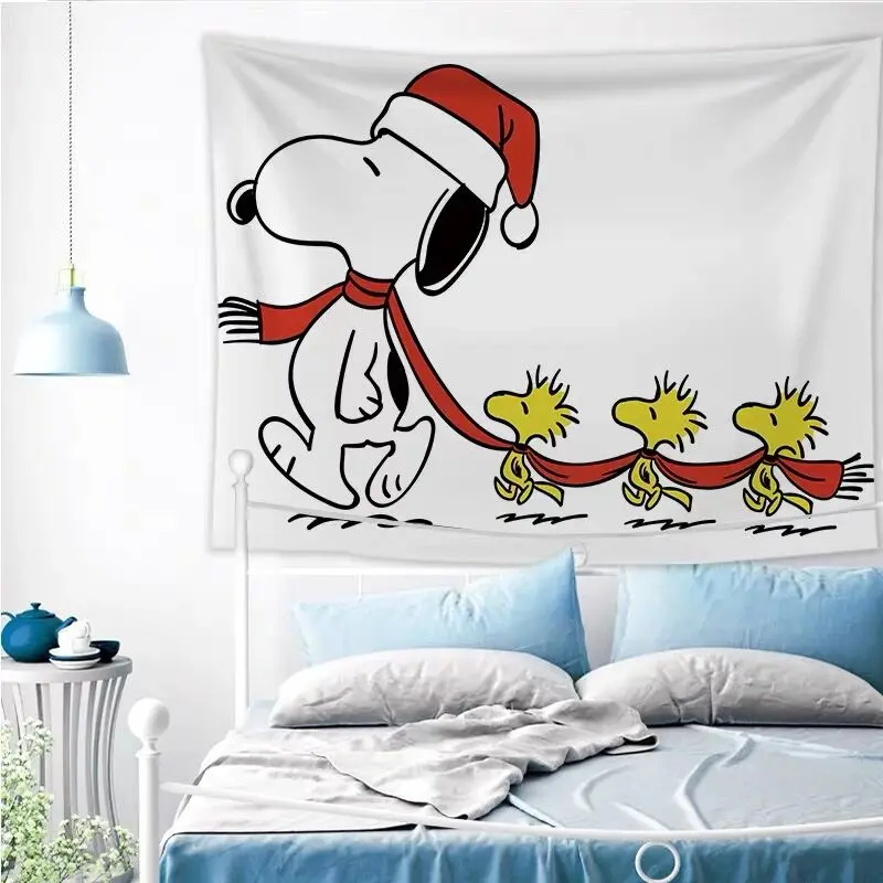 Snoopy HangingCloth Background Room Decoration Large Tapestry Living Room Decoration Snoopy Wall Stickers Tapestry Hanging Cloth