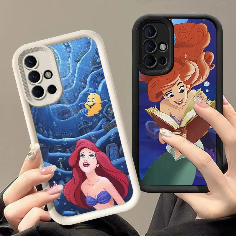 Mermaid Disney Princess Phone Case For Samsung A13 A22 A33 A34 A35 A53 A54 A55 A73 5G A12 A14 A15 A16 A23 A24 A25 A32 A52 A71