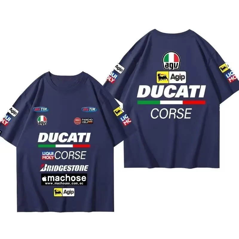 Ducati Motorcycle Riding Summer Men's Cotton Shirt Short Sleeve T-Shirt Moto Motorcycle Men's and Women's Fashion Clothing GP view 4