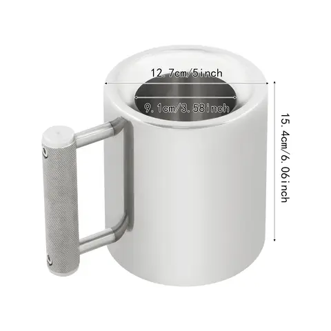 Tazza pesante con manubri da 12 kg/26,46 libbre, tazza pesante in acciaio inossidabile, tazza con manubri in acciaio inossidabile 304 per palestre, uffici, soggiorno