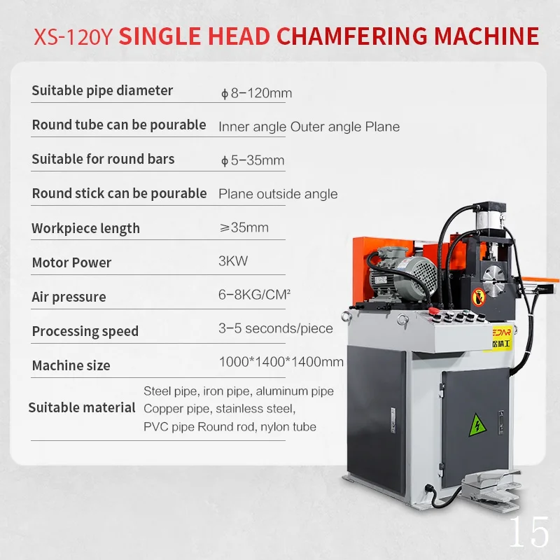 120Y Hydraulic Single Head Iron bar Chamfering Machine for Hexagonal