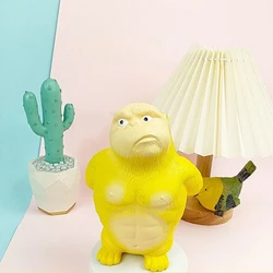 1Pc Yellow Gorilla Stress Relieving Toys PU Gorilla Pinch Fun Slow Rebound Stress Relieving Desktop Ornaments