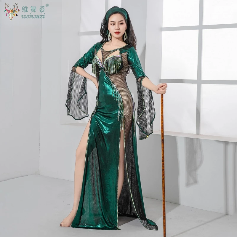 BellyDance Costume Dress for Women Senior AB Stones Baladi Shaabi Folk Costume Robes Female Oriental Belly Dancing Stage Dresses