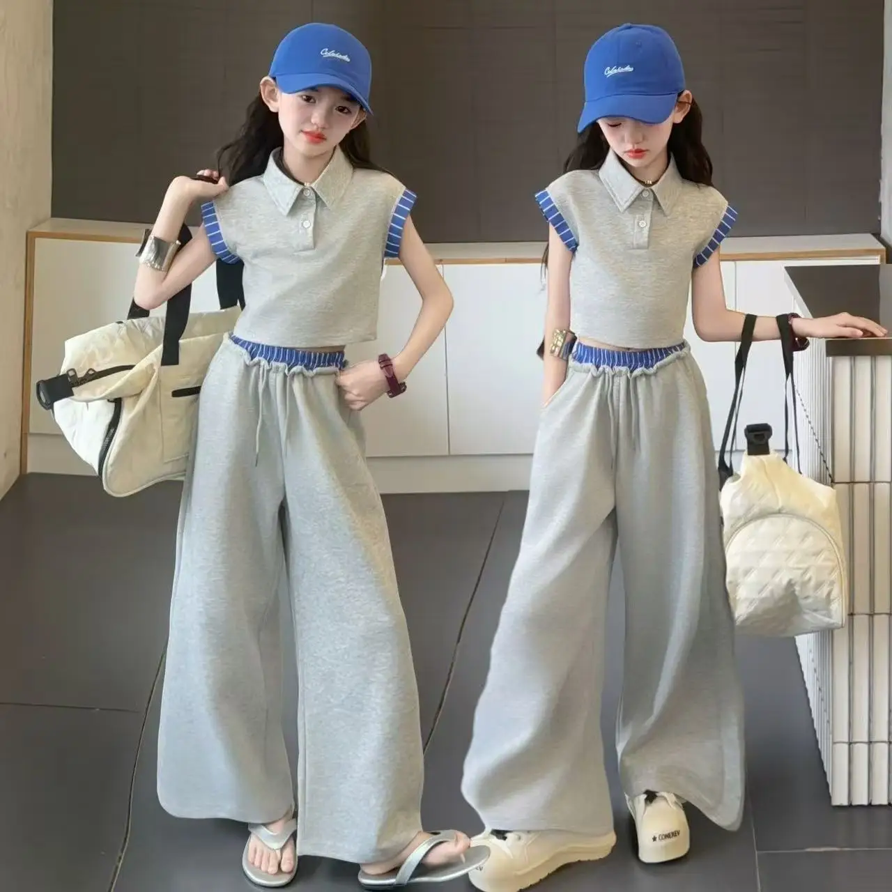 Elegant Girl Clothes Set 5 To 14 Years Spring Summer Suit 2026 Kids Child Casual Clothing Set 2 Pieces Set