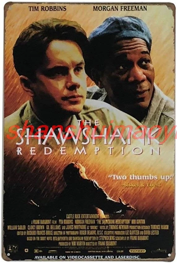 Metal tin sign 8x12 inches The Shawshank Redemption Movie Poster Retro Metal Tin Sign, 8