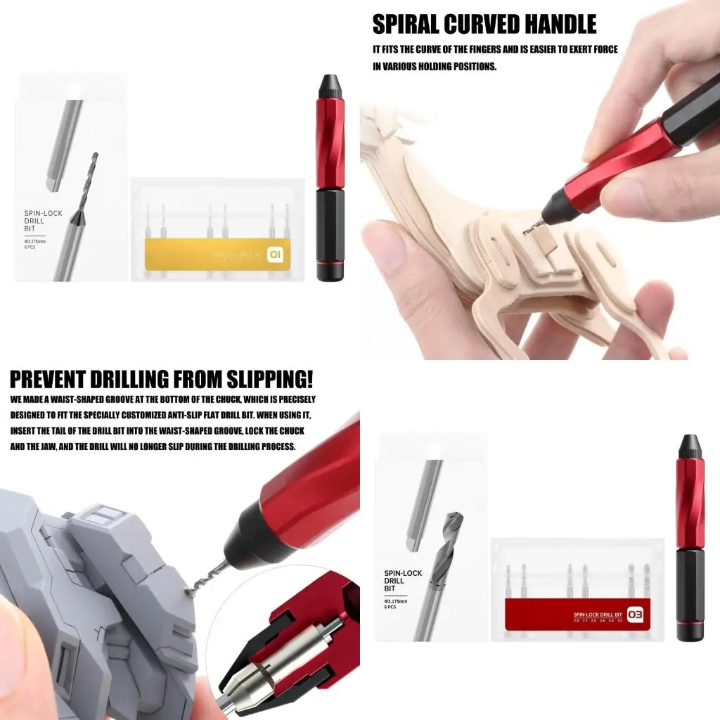 

Ergonomic Spirals Handle Hand Twist Drill For Detailed Model Customization high quality