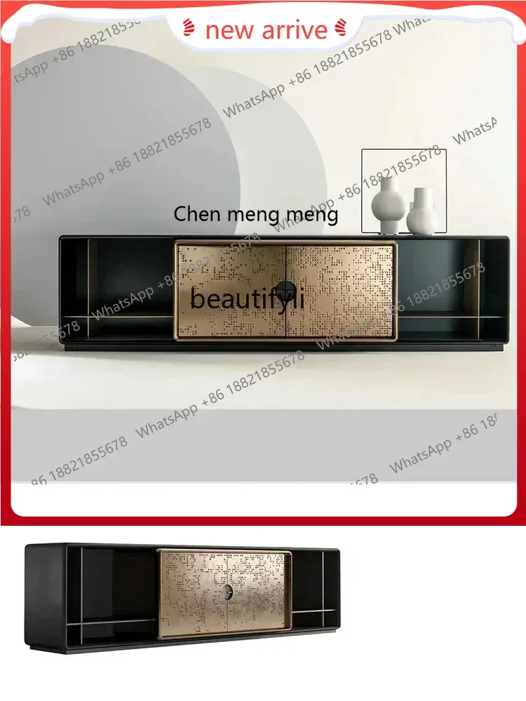 

SS new styleItalian light luxury TV cabinet solid wood new Chinese entrance floor locker relief decorative cabinet ss 7486 ss 74