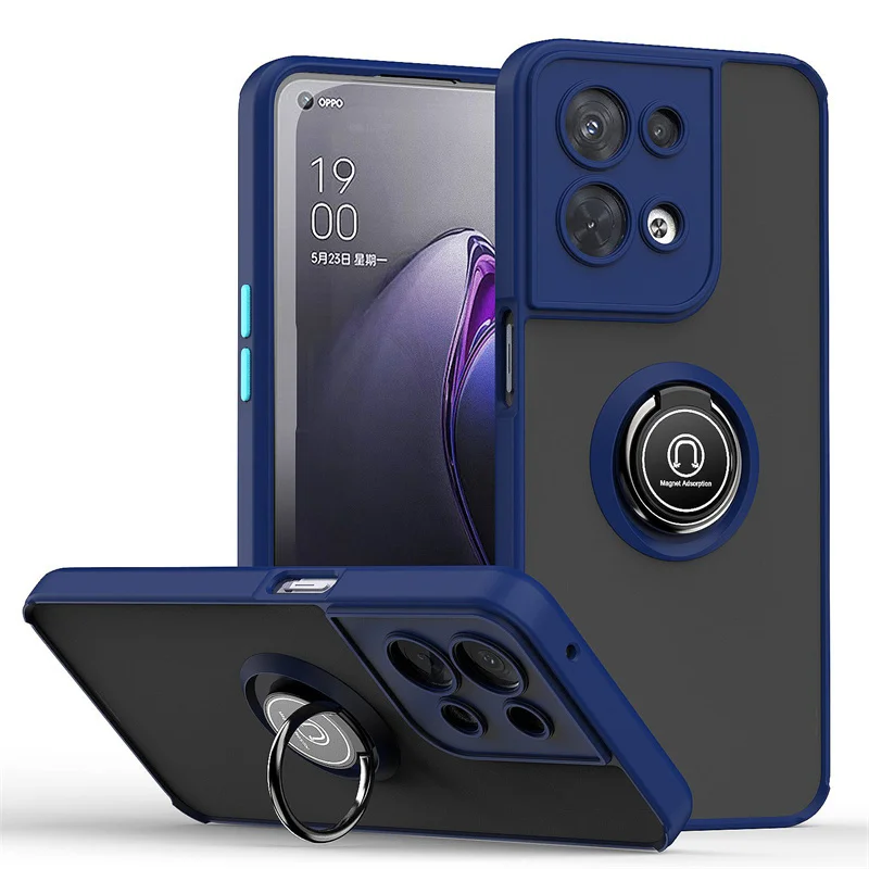 Armatura antiurto Funda per OPPO Reno 8 Pro custodia con anello magnetico custodie per telefono per Oppo Reno8 Reno8 Pro + Plus Cover posteriore opaca