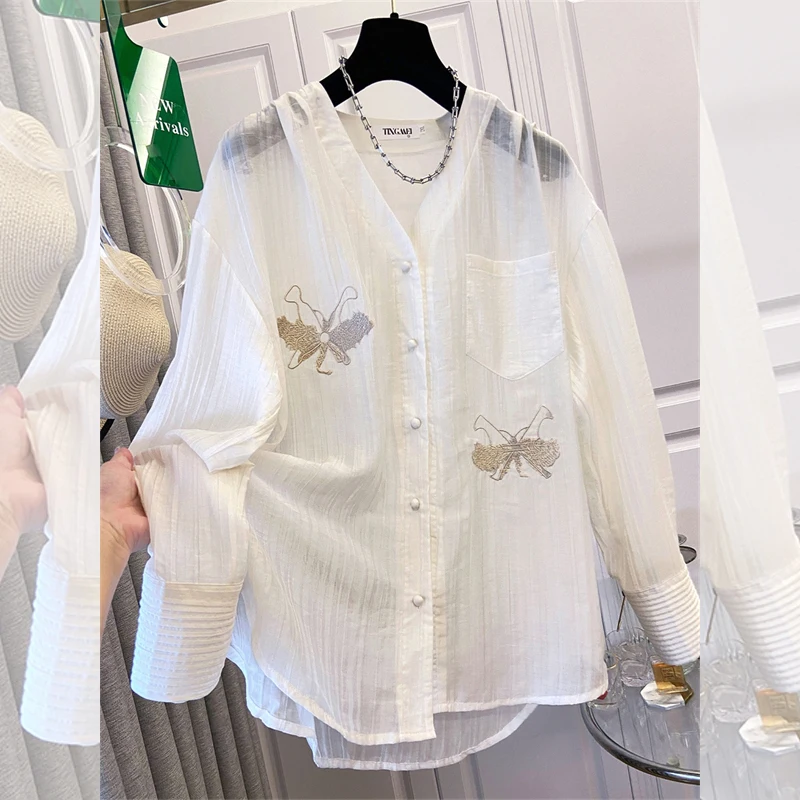 

plus Size Women's irt Jaet Loose Long Sve Faionable Ele Spring Autumn New Sle Commute Artistic Sle Pure Color