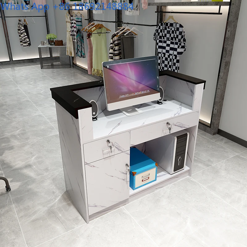 Bar Counter Cashier Desk Shop Table Clothing Store Simple Modern Beauty Salon Women's Clothing Store Small Counter