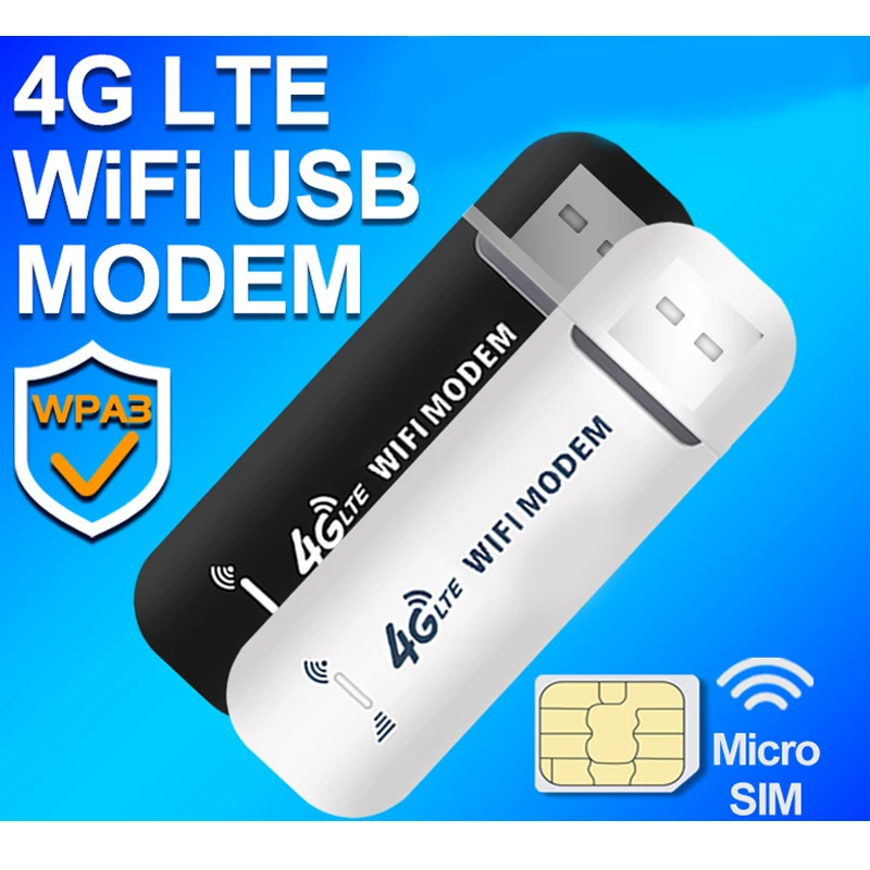 

4G LTE Wireless Portable WIFI Router USB Dongle Modem Stick Mobile Broadband 2.4G 150Mbps Driver-free Support Multiple Devices