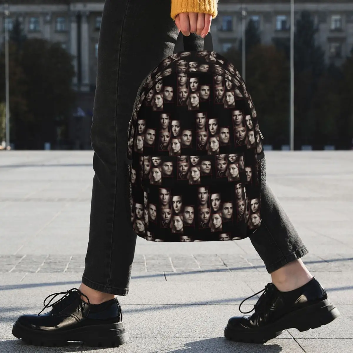 Sac à dos The Vampire Diaries Damon Salvatore, sac scolaire pour étudiants, sac d'école pour enfants, sac à bandoulière pour ordinateur pour garçons et filles