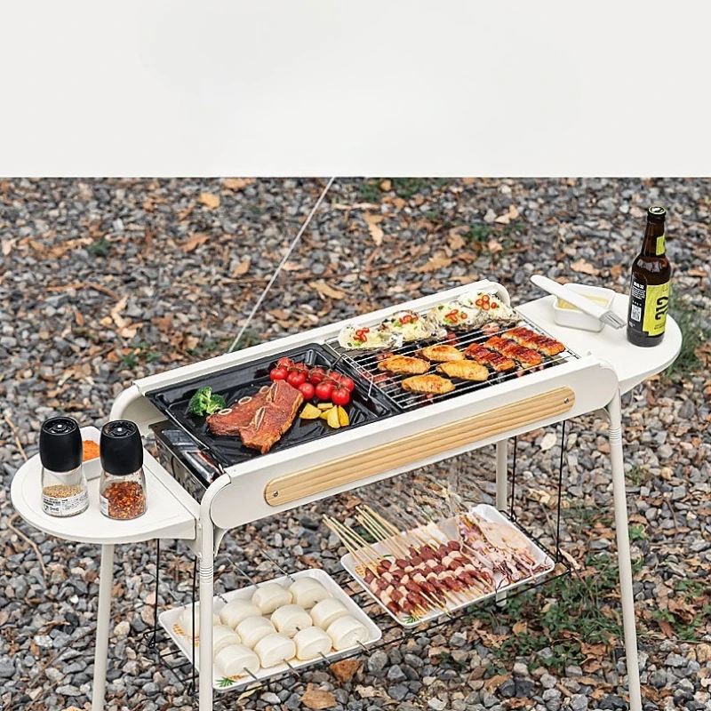 

Barbecue Grill Household Charcoal Barbecue Outdoor Smokeless Folding Portable Barbecue Skewers