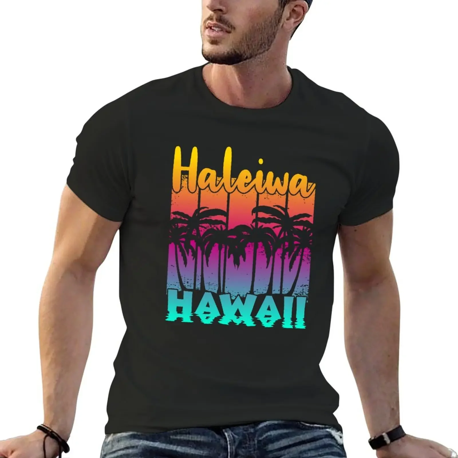 Haleiwa Hawaii T-Shirt funnys boys whites sublime street wear mens cotton t shirts