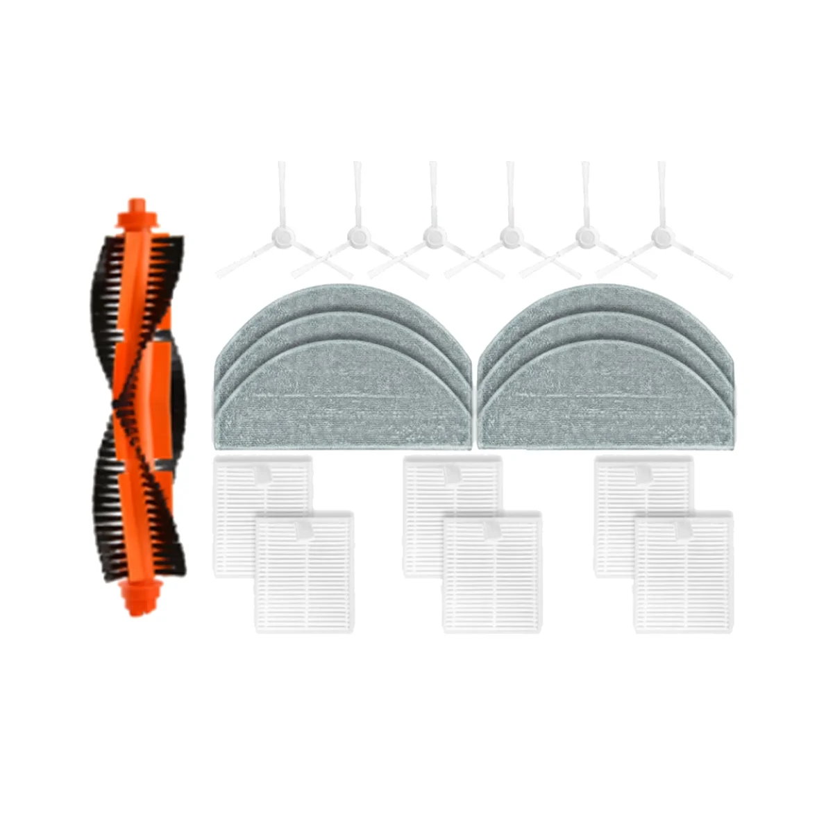 Accesorios de repuesto para Robot aspirador, 19 piezas, E10, E12, B112, piezas de aspiradora, cepillo lateral principal, filtro Hepa, paño de fregona