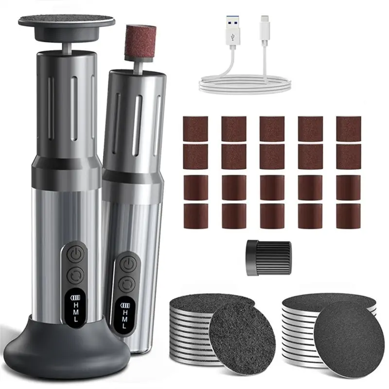 

A20M Электрический беспроводной набор для удаления мозолей с 6-скоростной док-станцией для зарядки для женщин и мужчин