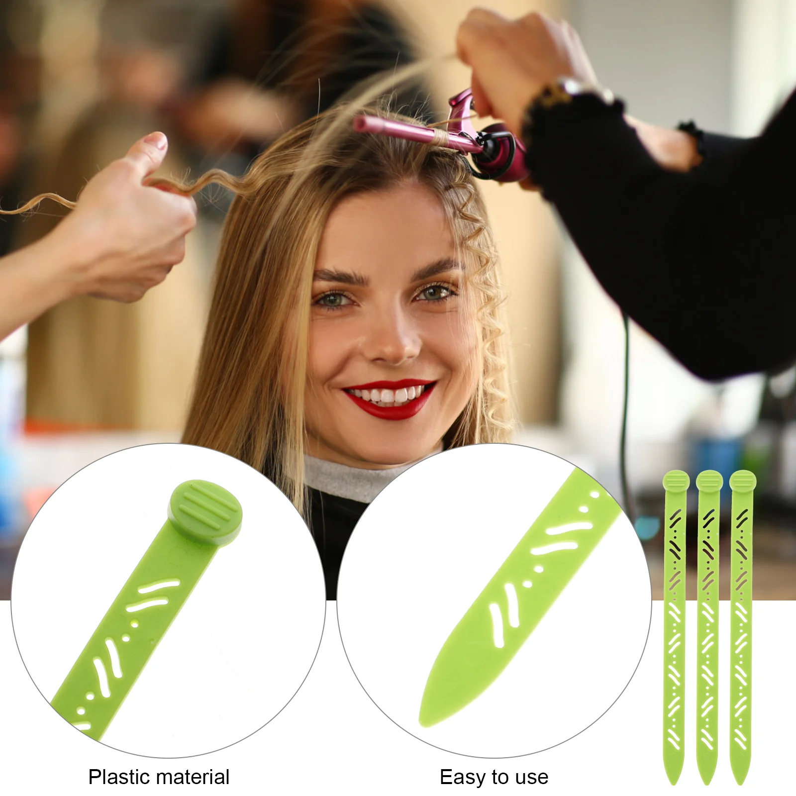 

20pcs Fluffy Hair Rollers Hair Root Perm Bars Curlers Hair Curling Clips for Salon（Random Color） Perm Rod