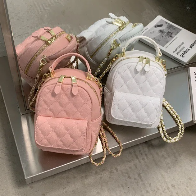 fashionable-diamond-pattern-women's-backpack-travel-bag-2026-new-style-versatile-double-shoulder-bookbag-trendy-chain-element